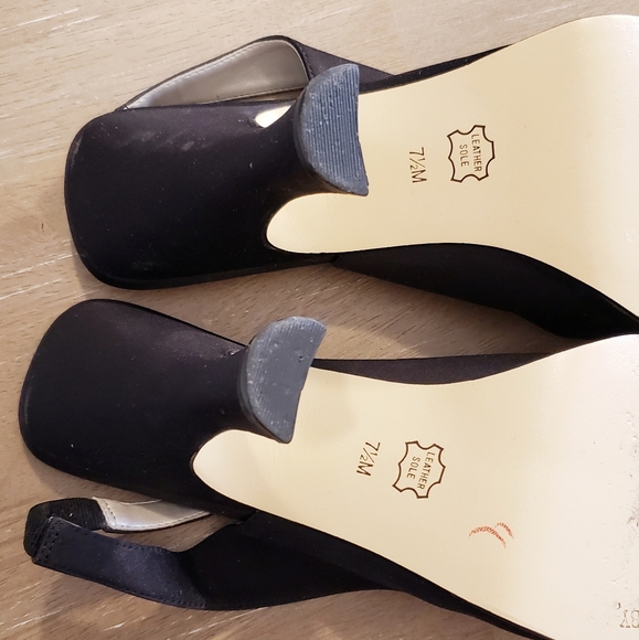 Sam and Libby black open toe slingback heels 7.5 - Picture 7 of 7